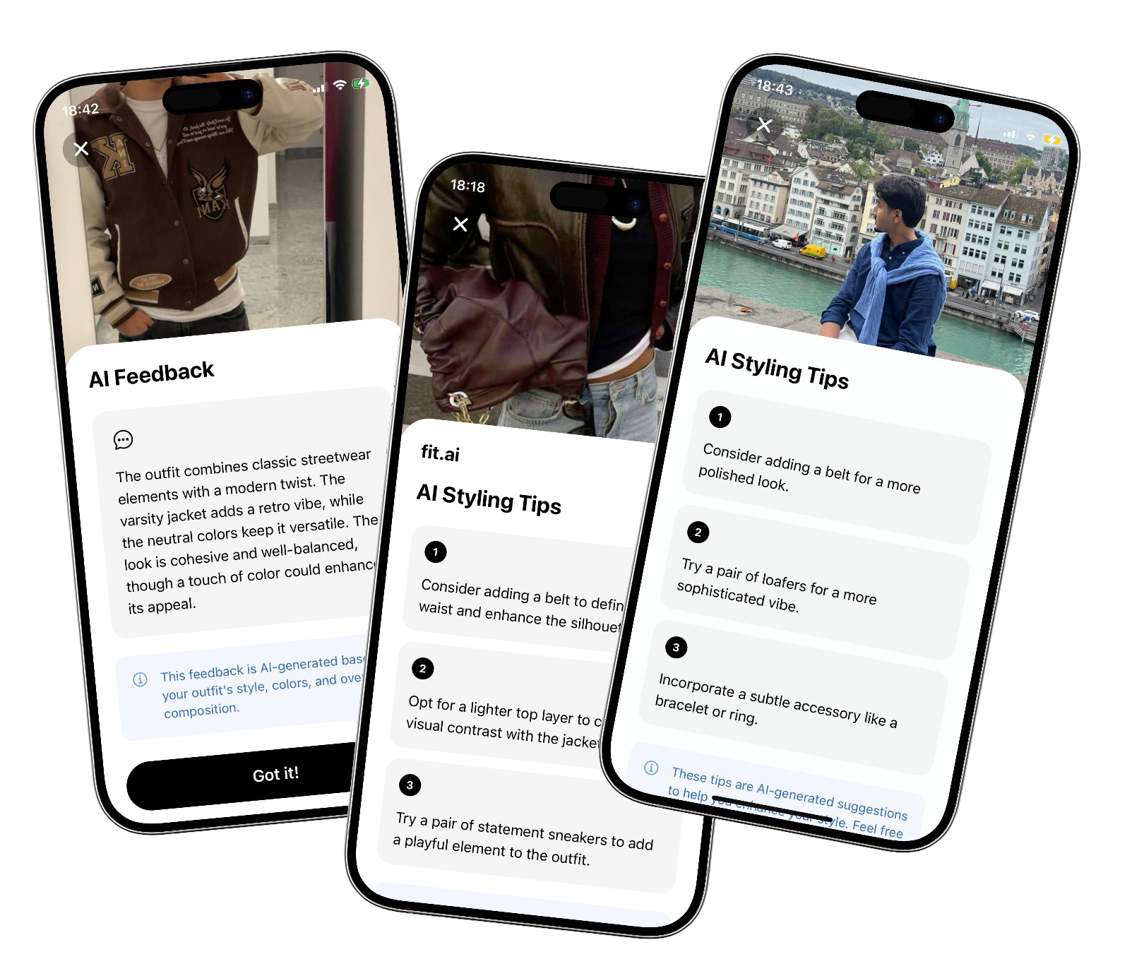 Fit AI Dark Mode Preview